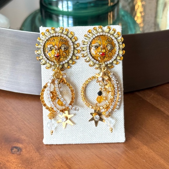 Lunch at the Ritz Sun Goddess Earrings - Picture 5 of 10